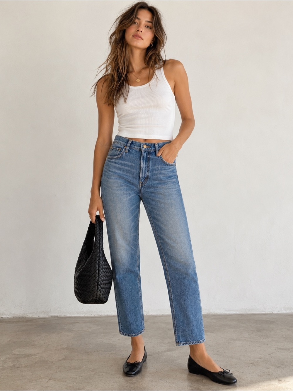 BLACK BY MOUSSY HUILA High Rise Straight Jeans 26 Japanese Denim
